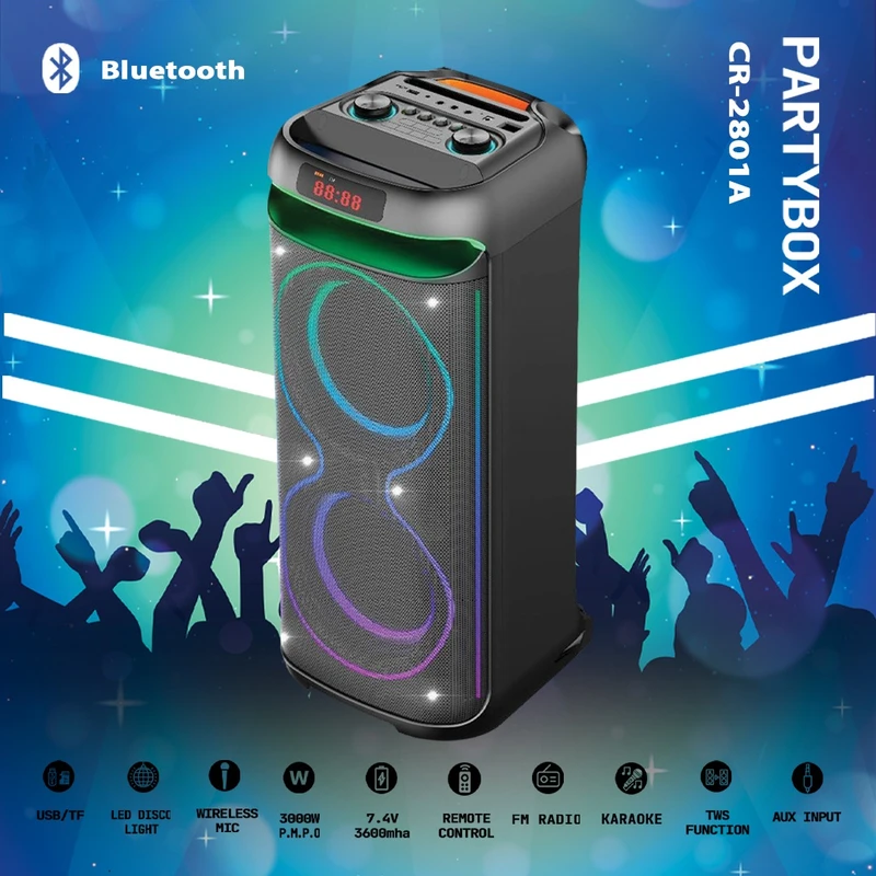 اسپیکر بلوتوثی قابل حمل کربی مدل CR-2801A