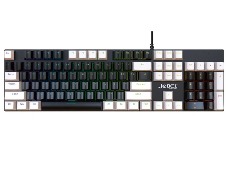کیبورد گیمینگ جدل KL95D با سوییچ آبی | نورپردازی RGB و 104 کلید