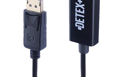 تبدیل DisplayPort به HDMI دتکس | مبدل DisplayPort to HDMI Detex با کیفیت Full HD