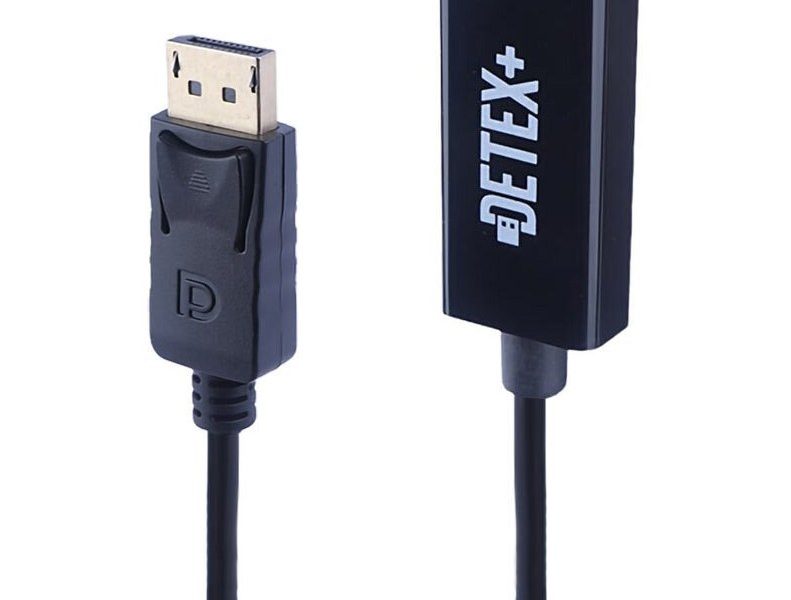 تبدیل DisplayPort به HDMI دتکس | مبدل DisplayPort to HDMI Detex با کیفیت Full HD